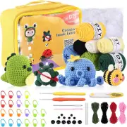 Crochet Kit Set Dinosaur Octopus Bee Frog DIY Crochet Set Crochet Hooks Accessor