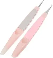 NOLITOY Nail Art Kit: Nail Cuticle Pusher Tool Nail File Dotting Pen for Home Manicure Supplies