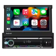 1 Din Car Stereo Radio GPS Navigation Bluetooth For CarPlay Multimedia Player (for: Audi)