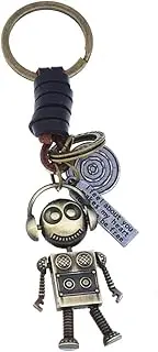 [Healvian] Robot Keychain Charm Vintage Keyring Unique for All Occasions Chic Design for Personal Use as Meaningful Present