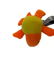 Loopies Tiny Turtle Squeaky Dog Toy Teacup Extra Small Pup Size 3" Orange Color