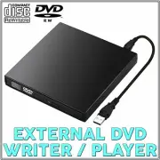 USB External CD RW DVD ROM Writer Burner Player Drive PC Laptop Mac Win7/8/10