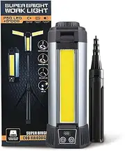 3000mAh Rechargeable Work Light，LED Strong Light Folding Bracket Three Leaf lamp， IP64 Waterproof，1000 lumens，Multiple Light Source Magnetic Performance lamp