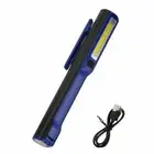 Rechargeable LED COB Work Light Pocket Pen Inspection Clip Hand Torch Magnetic