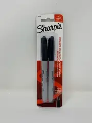 Sharpie Permanent Markers Fine Point Black 2 Count Dries Quickly Resists Fading