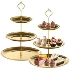 2/3 Layers Cake Tray Elegant Dessert Plate Durable Food Server Display Stand