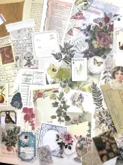 Ephemera Junk Journal Embellishments 50 Pieces Paper Stickers