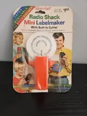Vintage Orange Radio Shack Dymo MINI LABELMAKER 68-1020 Factory Sealed