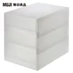 【MUJI 無印良品】PP盒/淺型/3段/正反疊/