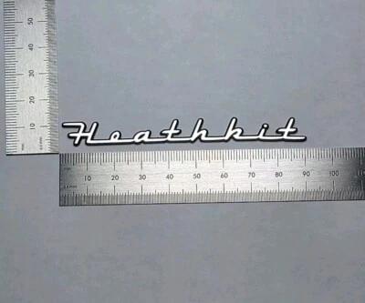 Heathkit Badge Logo Emblem 3.5 Inch Brushed Silver With Adhesive