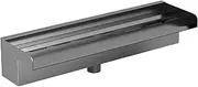 Pond Waterfall Spillway,304 Stainless Steel Spillway with Connector Waterfall Water Feature Spout for Mounting On Walls and Walls,for Outdoor Fountain Landscape Swimming Pool (500MM)