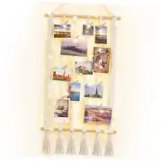 Macrame Hanging Photo Display Boho Picture Frames Collage Wall Decor for