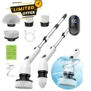 Electric Spin Scrubber, Full-Body IPX7 Waterproof Bathroom Scrubber with...