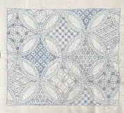 sashiko kit cloth & yarn YOSEMOYO Shippo---- 6 patterns can be stitched