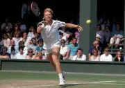 Boris Becker of Germany at Wimbledon July 1991 Becker lost the fin- Old Photo 7
