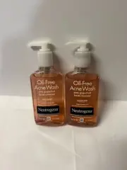 2 Bottles Neutrogena Oil-Free Acne Wash Pink Grapefruit Facial Cleanser