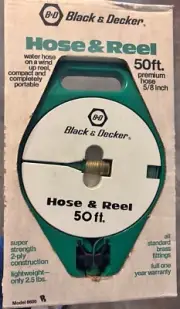 Black & Decker 50ft Hose Reel System 5/8" NOS NEW camper hookup model 8600 light