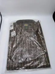 Cabela’s Short Sleeve Plaid Serengeti Safari Shirt X-Large - Vintage Old stock