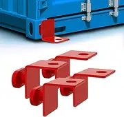 4 Pack Shipping Container Anchors, Shipping Containers Side Twist Lock, Shipping Container Tie Downs, Shipping Container Accessories for Anchoring to Rock Floor or Cement (Red)