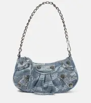 [Balenciaga] Balenciaga Le Cagole Mini denim shoulder bag One Size blue