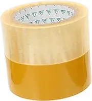 SECFOU 2 Rolls Transparent Packing Tape Multi Function Household Sealing Tape for Carton Packaging BOPP Material for Moving Boxes and Crafts