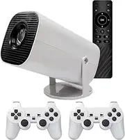 Video Game Projector, 4k/1080P HD Retro Game Projector with 2 Wireless Controllers Featuring Over 36,000 Classic and Modern Games Christmas Family Entertainment Essential