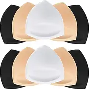 [FANMAOUS] 5 pairs Women's Triangle Bra Pads Inserts Removable Push Up Sports Bra Cups Replacements For Bikini Top Swimsuit
