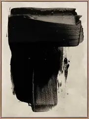 The Calm of Simplicity Black Canvas Art Print