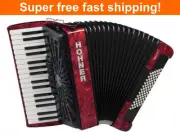 Hohner Bravo III 72 Chromatic Piano Key Accordion - Pearl Red -NEW