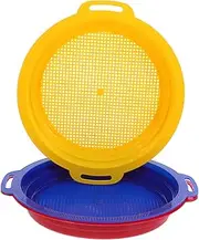Toddmomy 3Pcs Beach Sand Sieve Mesh Filter for and Imaginative Fun Promotes Hand Skills and Coordination