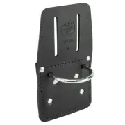Klein Tools 5456 Leather Hammer Holder with Metal Ring (Black)