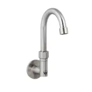 Stainless Steel Wall Elbow with Gooseneck Swivel Spout