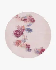 245' Round | Machine Washable Runner Rug | Kid & Pet Friendly | Indoor Rug | Clara Soft Rose Rug | Ruggable