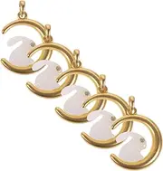 PRETYZOOM Rabbit Jewelry Charms 5pcs DIY Pendants Bunny Shape Craft Charms for Necklace Bracelet DIY Keychains