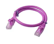 8Ware 50cm Cat6a UTP Snagless Ethernet Cable Network LAN RJ45 Connector Purple