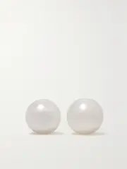 [Mateo] Mateo - 14-karat Gold Pearl Earrings - White - One size One size White
