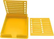 Note Template Sticky Note Holder for 3x3 Inch Sticky Note Stencil Dispenser Versatile Teacher's Template Holder Double Insert Storage Box for Pads