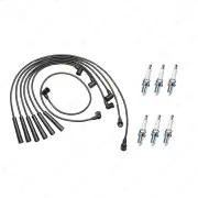 Bosch Ignition Leads + 6 x Denso TT Spark Plugs for Mercedes Benz 300E W124 3.0L