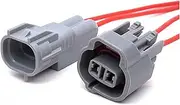 2 Pin Sumitomo Auto Fog Light Lamp Socket Reverse Radar Plug Male Female Connector Wire Harness Compatible with R~V4 Toy~ta 6189-0031 (Color : 2P Female and Male, Size : 1 Pc)