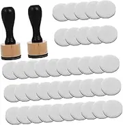 NOLITOY 2Pcs Ink Blending Tools with Handle Round Sponge Brushes for Crafting Scrapbooking and Stamping Durable Sponge for Effortless Blending and Stamp Effects