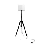 Wooden Floor Lamp Modern Tripod Black Emitto
