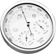Barometer,Barometer Thermometer Hygrometer,Barometric Pressure Gauge for Home,3 in 1 Analog Weather Station,5.2 in Dial Type Barometer,Weather Barometer,for Home,Terrace,Office Decor