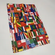 6 Pack- Colorful Collection of World Flags Placemats 17.5x12”