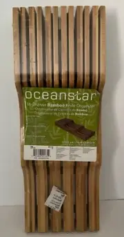 Oceanstar In-Drawer Bamboo Knife Organizer Shrink Wrapped New