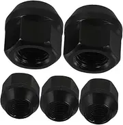 CRILSTYLEO 5pcs Car Wheel Lug Nut Covers Caps Easy to Install Open Flange Design for Vehicle Rim Electrophoretic