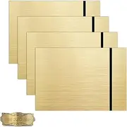 SCULPFUN 4PCS Customized Personalized Signs 30 * 20cm, Two-color Plates Used for Home, Garden Signs, Courtyard Signs (Brushed Gold Panel Carved Black)