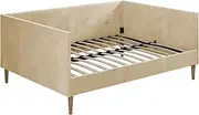 [DHP] Franklin Mid Century Upholstered, Full Size, Tan Velvet Daybed,