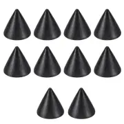 Wood Cone Ring Holder, 10 Pcs Finger Jewelry Display Stand, Black (30x30mm)
