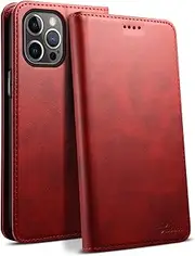 SINIANL Wallet Case for iPhone 12/12 Pro / 12 Max / 12 Pro Max Leather Case with Card Holder, Book Folding Folio Case with Kickstand Magnetic Closure flip Cover for iPhone 12 5.4 inch 2020 Red