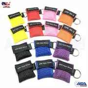 NEW CPR Face Mask Key Chain Kit - Face Shield Masks ( 5-pack )